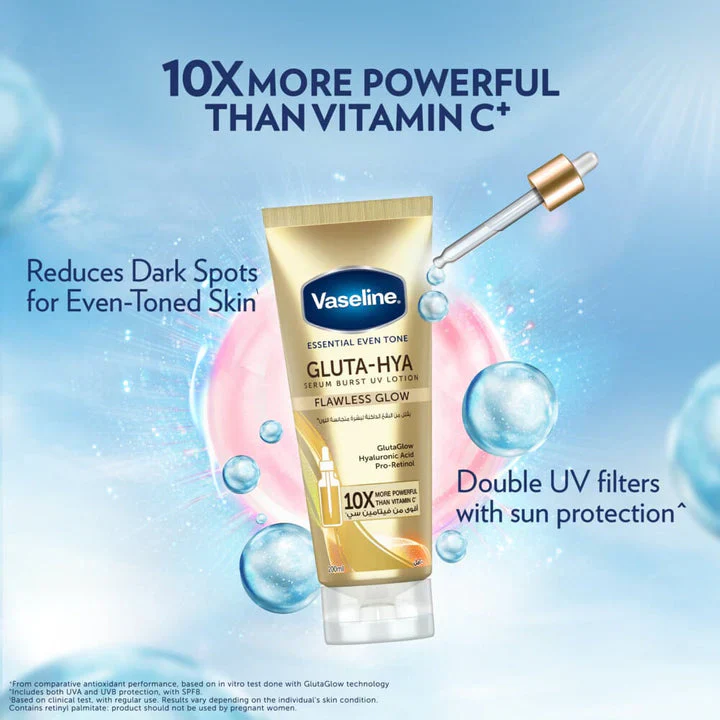 VASELINE ESSENTIAL GLUTA-HYA SERUM BURST BODY LOTION 300ml - Image 2